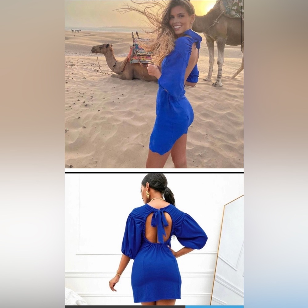 Zara open back dress